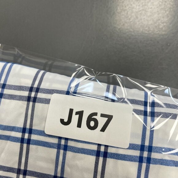 NEW Kirkland Signature Men's XL Blue & White Plaid Performance Sport Dress Shirt - Picture 9 of 9